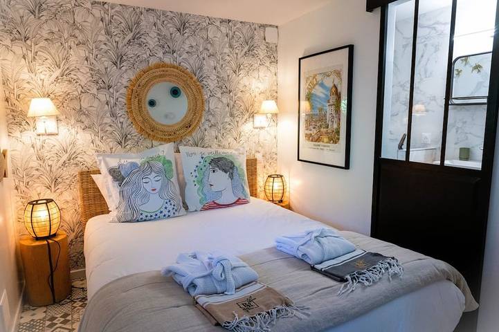 Appartement de vacances pour 3 personnes, avec terrasse ainsi que sauna et jardin