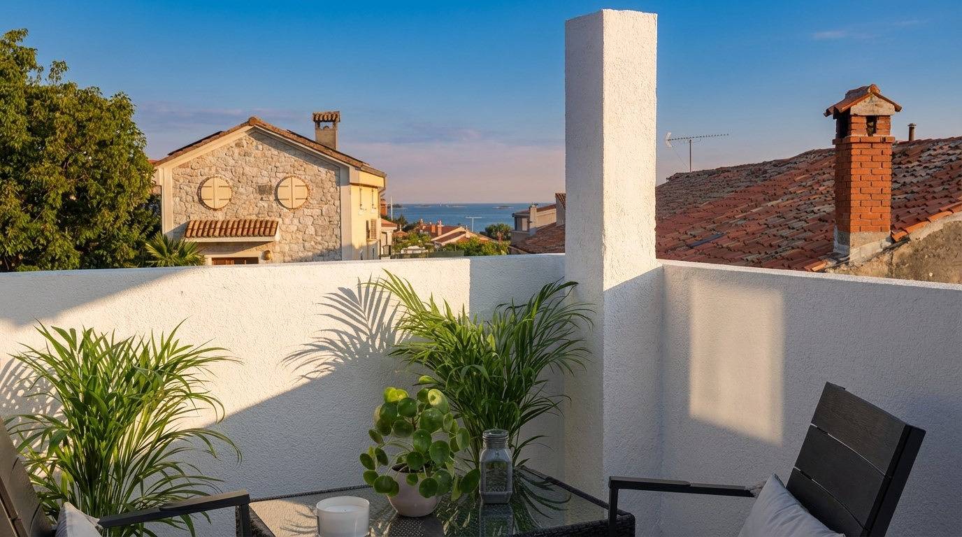 Ganze Wohnung, Ferienwohnung für 4 Personen mit Balkon/Terrasse in Funtana, Vrsar-Funtana