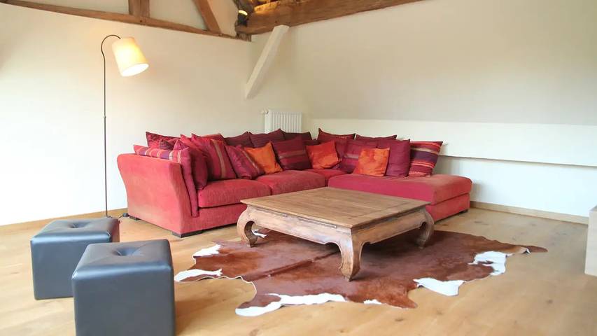 Location de vacances pour 9 personnes, avec piscine ainsi que jardin et sauna, animaux acceptés à Gesves - 4