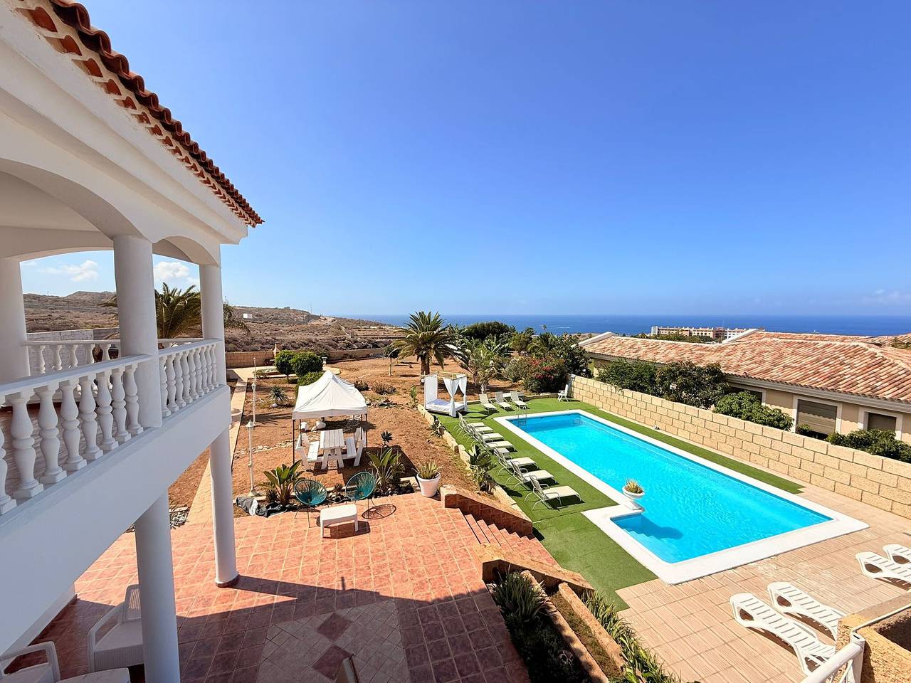 Vivenda de Férias 'Luxury El Mirador' com Vista Mar, Piscina Privada e Wi-Fi in Playa Paraíso, Adeje