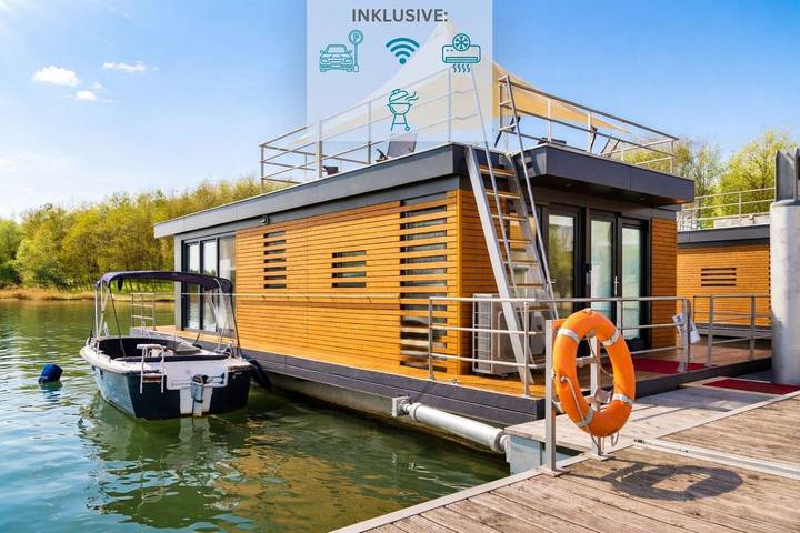 Ferienhaus für 6 Personen, mit Terrasse und Ausblick sowie Seeblick in der Lausitz