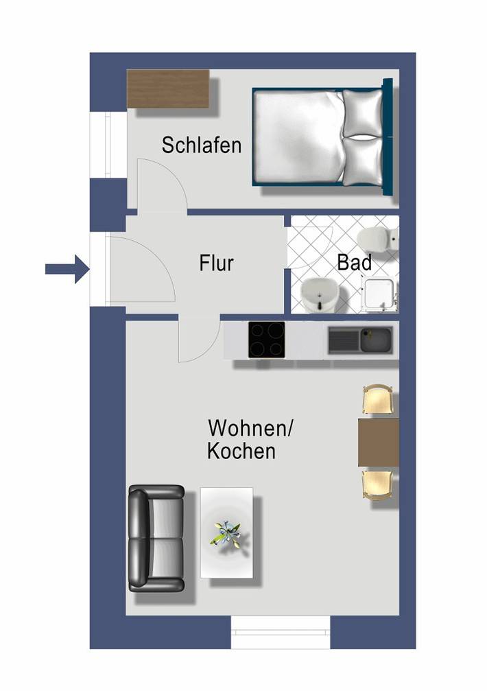 Ferienwohnung für 4 Personen, mit Garten und Terrasse sowie Sauna, kinderfreundlich in Boren