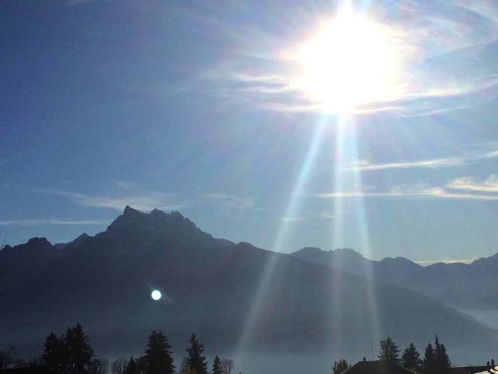 Gîte pour 4 personnes, avec vue et piscine ainsi que sauna et balcon dans Villars-sur-Ollon