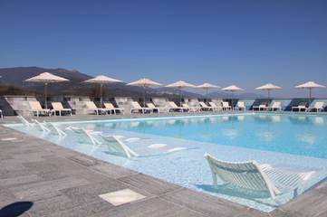 Location de vacances pour 4 personnes, avec jardin ainsi que piscine et vue à Vescovato