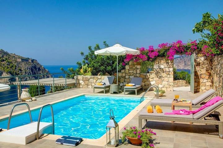 Location de vacances pour 4 personnes, avec Vue sur l’océan et Terrasse dans Άσος