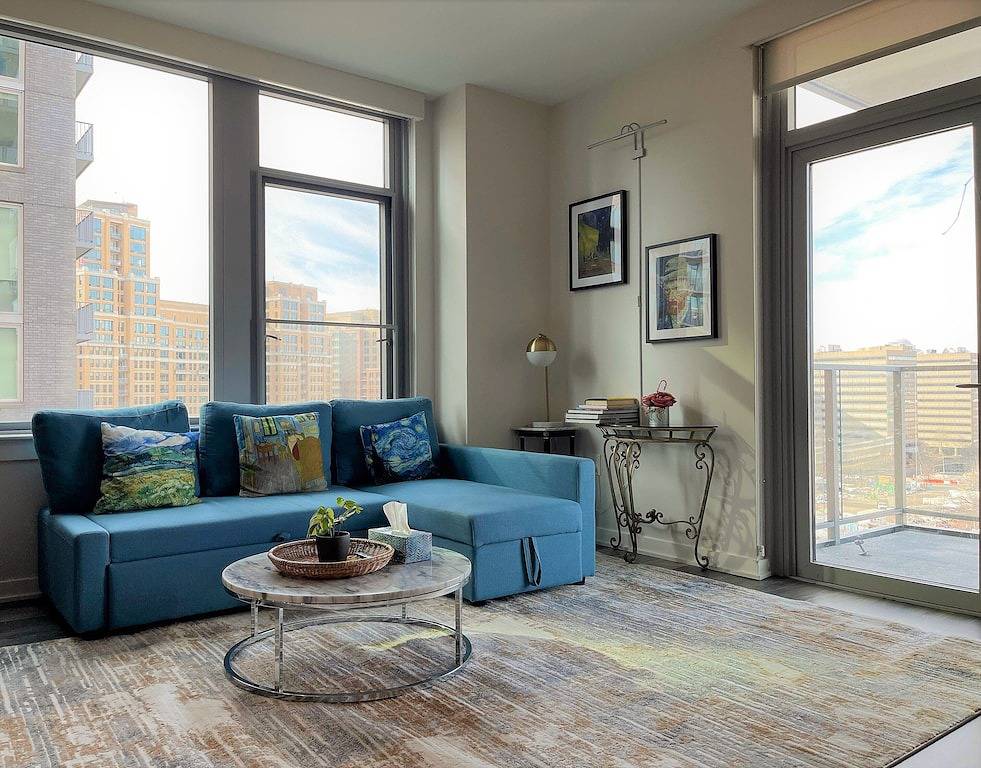 Ganze Wohnung, 🌸 2B2B Balcony Luxury High-Rise 🎹Piano Near Dc 5min in Arlington (VA), Arlington County
