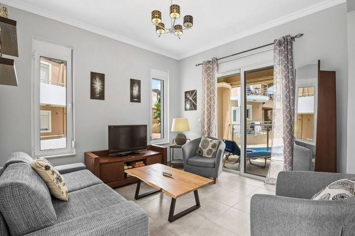 Villa für 4 Personen, mit Balkon und Pool, kinderfreundlich in Chania und Umgebung - 3