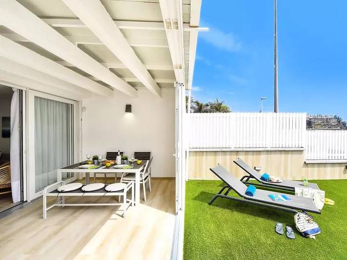 Bungalow para 4 personas, con terraza en San Agustín 
