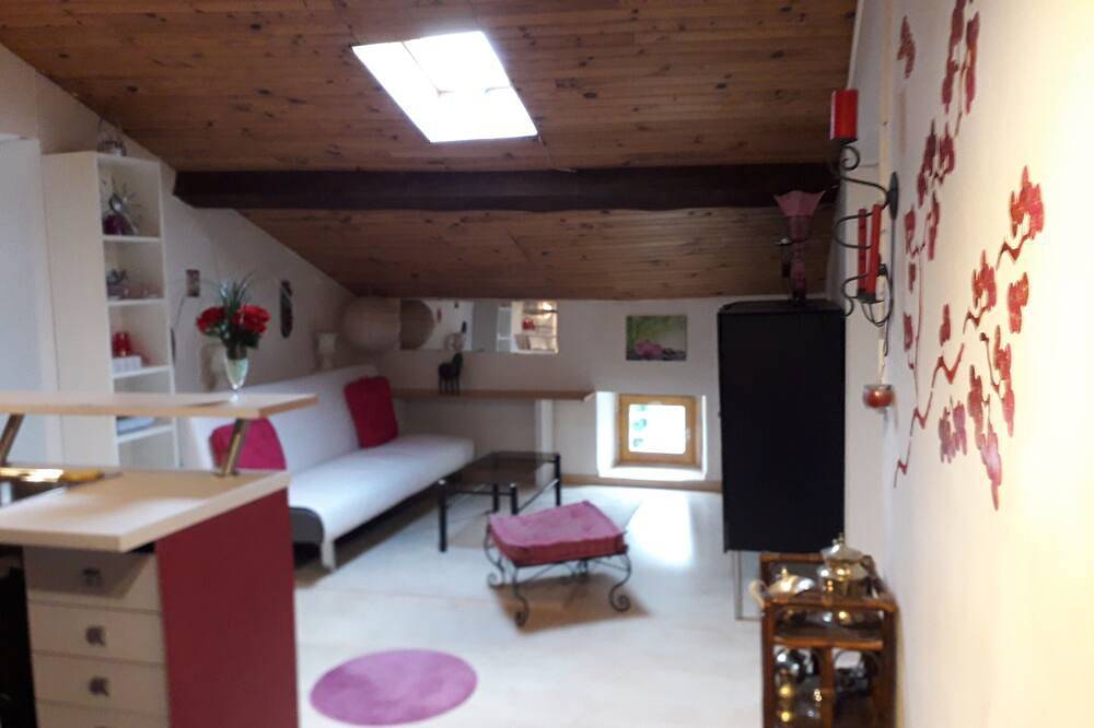 Appartement entier, T 3 mansardé dans maison de caractère in Loubens, Parc naturel régional des Pyrénées ariégeoises
