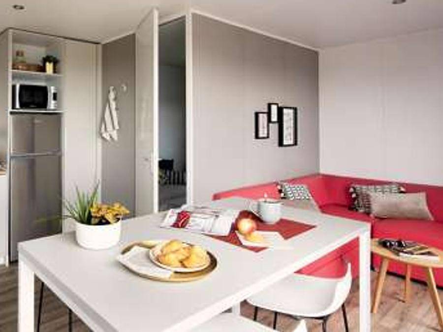 Camping Sites et Paysages - Pyrénévasion - Mobilheim 5 personen - Ardiden Tv Lv Halbüberdachte Terrasse in Sazos, Nationalpark Pyrenäen