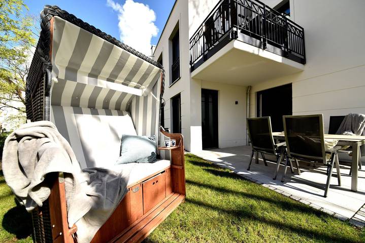 Ferienwohnung für 4 Personen, mit Terrasse und Garten sowie Sauna
