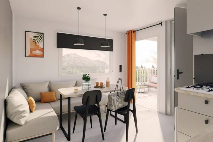 Mobil home pour 5 personnes, avec bassin pour enfant ainsi que jacuzzi et sauna à Arles-sur-Tech - 4