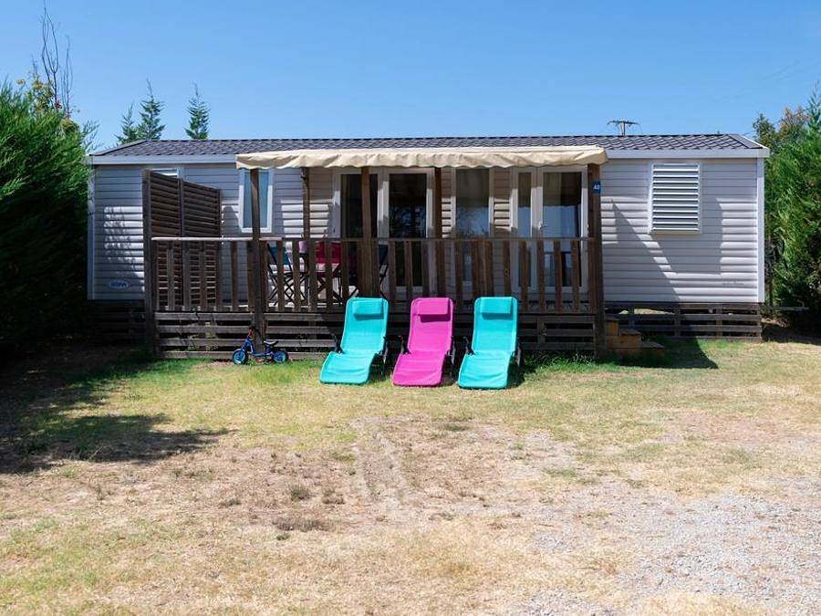 Flower Camping Provence Vallée - Mobilheim 6 personen - Mh3 Privilege Premium (Tv + Klimaanlage) in Manosque, Regionaler Naturpark Luberon