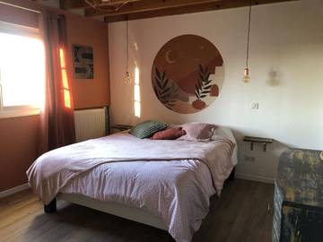 Chambre d’hôte pour 2 personnes, avec terrasse ainsi que jardin et vue à Garganvillar