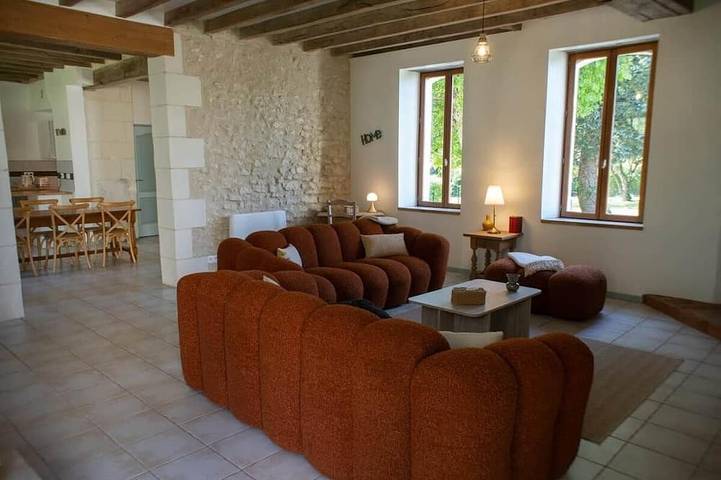 Location de vacances pour 8 personnes, avec jardin à Loché-sur-Indrois
