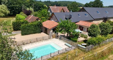 Gîte pour 8 personnes, avec jacuzzi et piscine ainsi que terrasse et jardin dans Haute-Vienne