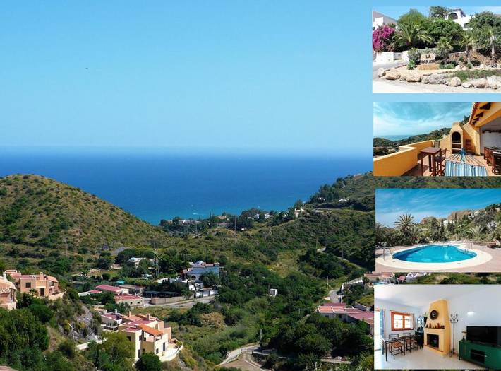 Casa para 4 personas, con piscina además de vistas y terraza en Mojácar
