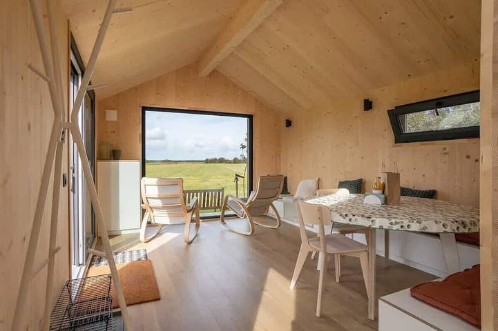 Blockhütte für 4 Personen, mit Garten und Pool