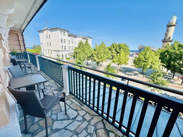Ferienwohnung für 4 Personen, mit Balkon und Balkon/Terrasse sowie Meerblick in Warnemünde - 4