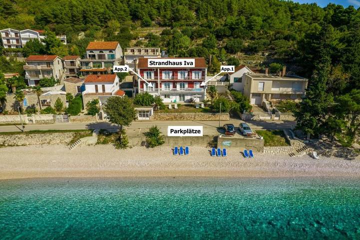 Apartament wakacyjny dla 5 osób, z widok i taras w Podaca