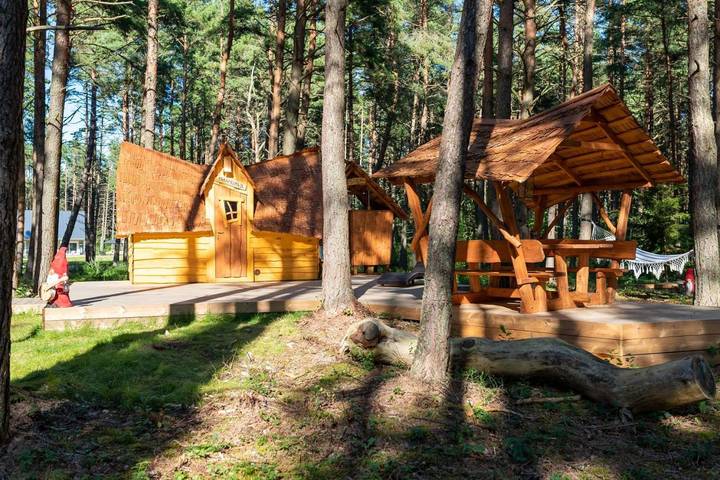 Kemping dla 6 osób, z sauna i taras oraz widok i ogród w Estonia