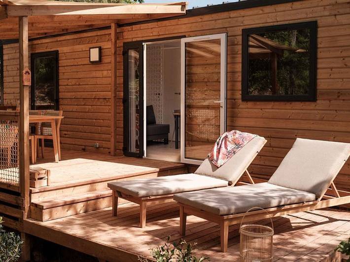Camping L'Orée de l'Océan - Mobilheim 4 personen - Cottage Premium 2 Schlafzimmer 2 Bäder in Landevieille, Loire-Tal
