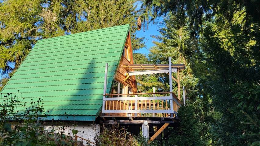 Ferienhaus für 5 Personen, mit Balkon und Terrasse sowie Garten und Ausblick in Biesenthal