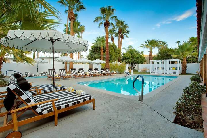 Hotell för 2 Personer, med trädgård samt terass och bubbelpool och pool i Palm Springs