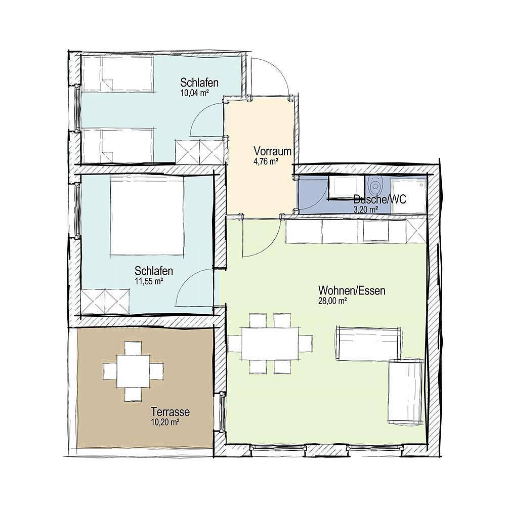 Ganze Ferienwohnung, Fewo 3 in Karawanken und Bachergebirge, Sankt Kanzian am Klopeiner See