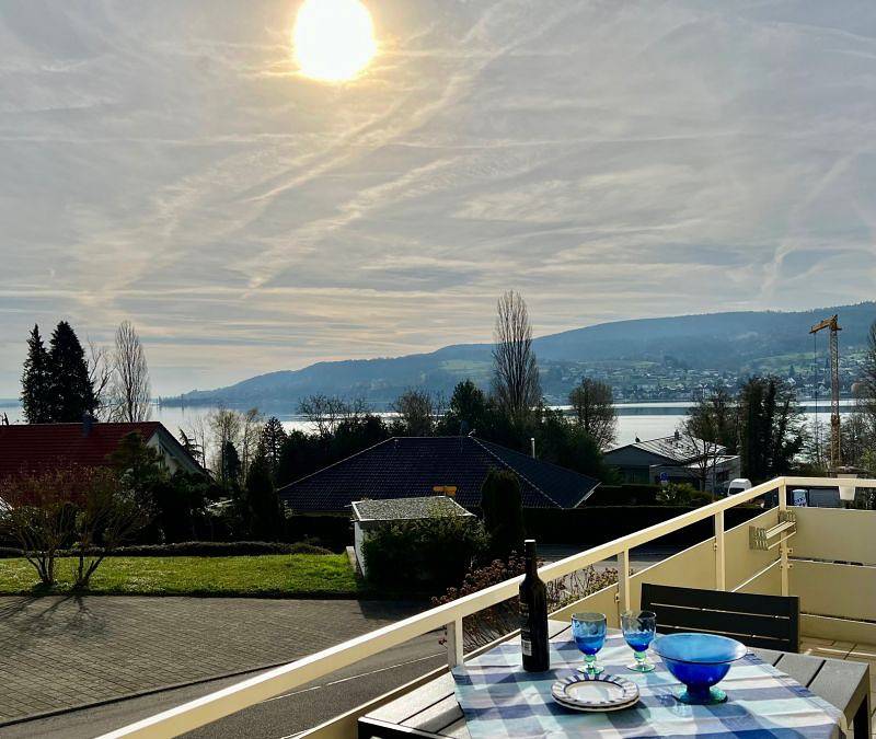 Ganze Ferienwohnung, Ferienwohnung Marie-José Löwe - 1-Zimmer-Apartment, Seesicht, Balkon, Og, 35 qm in Hemmenhofen, Gaienhofen