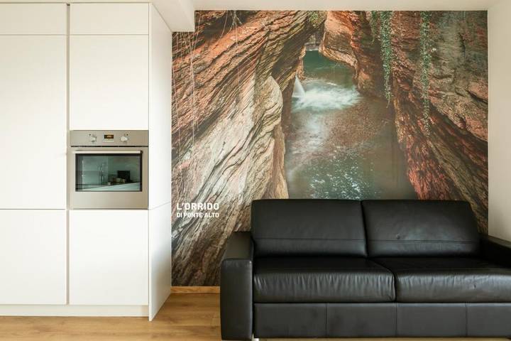 Ferienwohnung für 4 Personen, mit Terrasse und Garten sowie Ausblick in Trient