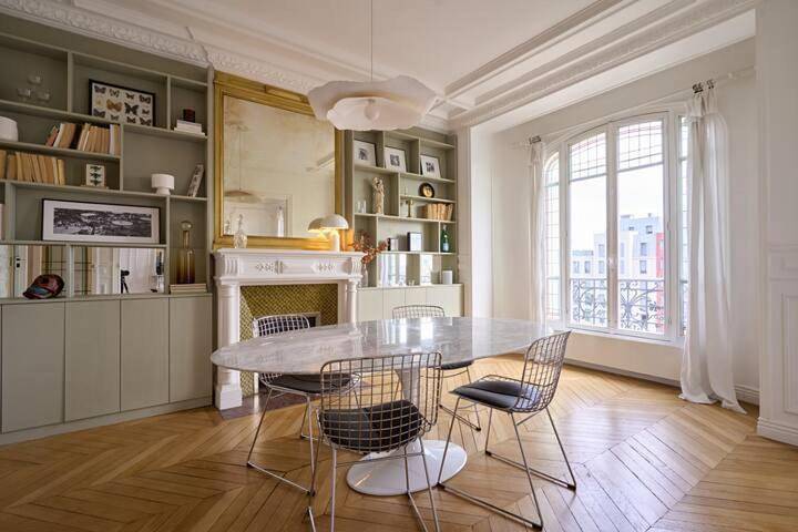 Appartement entier, Grand appartement Haussmannien à 12 min de Paris - chic spacious classic Parisian apartment in Enghien-les-Bains, Val-d'Oise