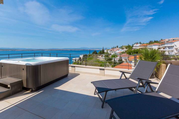 Ganzes Studio, Studio mit Meerblick in Plaža Pazdehova-Lanterna, Dramalj
