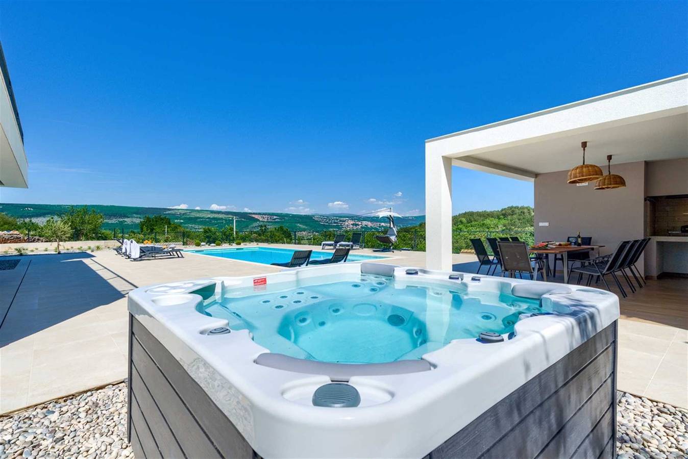 Villa Lagos - Pool, Spa, Jacuzzi und Red & Blue Lake in Imotski, Makarska Riviera
