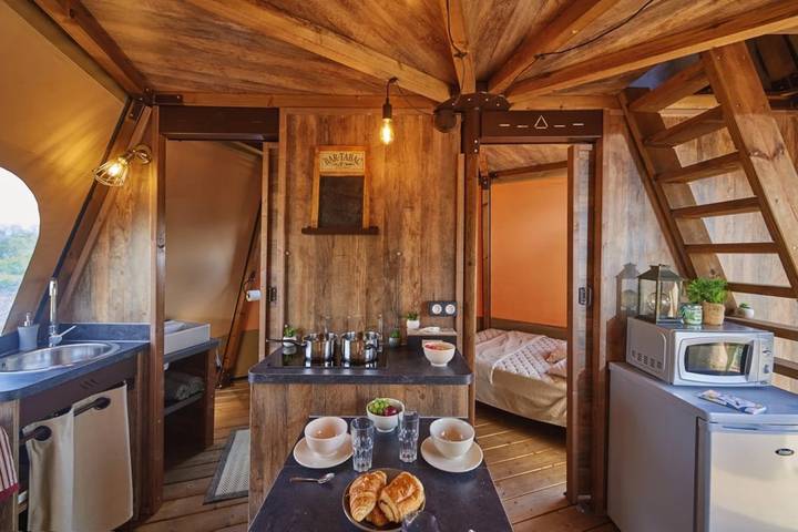 Mobil home pour 4 personnes, avec bassin pour enfant à Thégra - 2