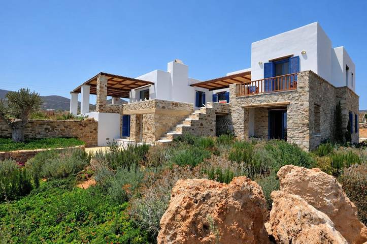 Maison de vacances pour 12 personnes, avec Balcon et Terrasse ainsi que Jardin et Vue dans Antiparos