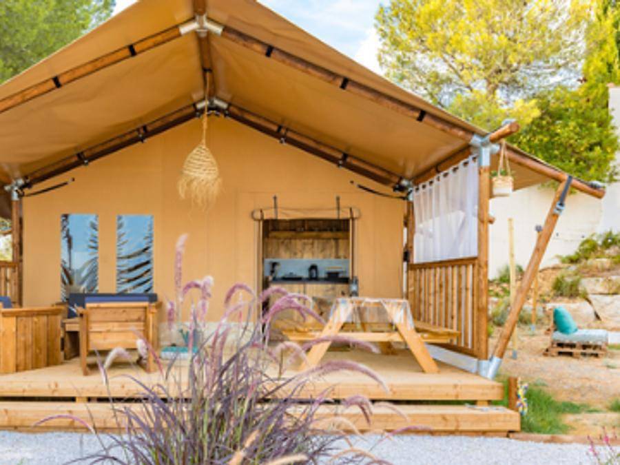 La Buissonnière Lodges - Unterkunft 4 personen - Zelt Safari Lodge (21 m2 - 2 Schlafz.) in Chisseaux, Tours und Umgebung