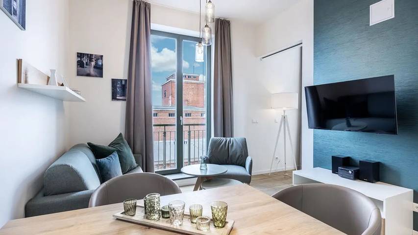 Ferienwohnung für 3 Personen, mit Balkon und Sauna in Wismar