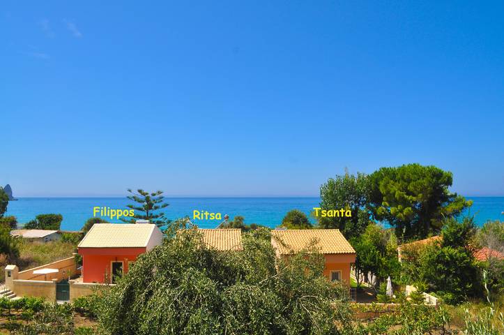 Location de vacances pour 2 personnes, avec vue ainsi que vue sur l’océan et jardin à Agios Gordios - 2