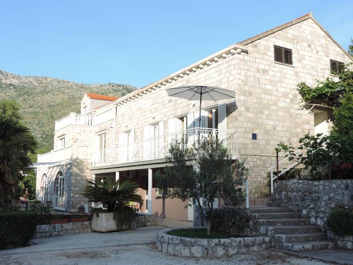 Ganze Wohnung, 1-Zimmer-Ferienwohnung mit Balkon und Meerblick Zaton Mali, Dubrovnik A-12120-a in Zaton, Grad Dubrovnik
