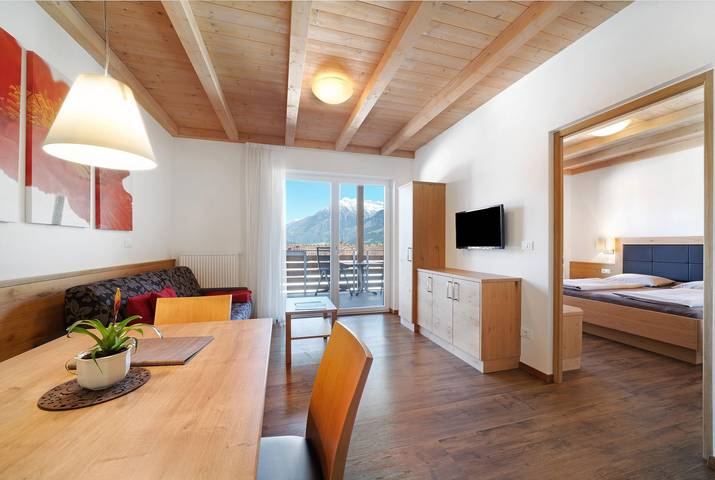 Ganze Wohnung, Ferienwohnung 'Nelkenstein Sommer' mit Bergblick, Gemeinschaftspool und Wlan in Schenna, Sarntaler Alpen