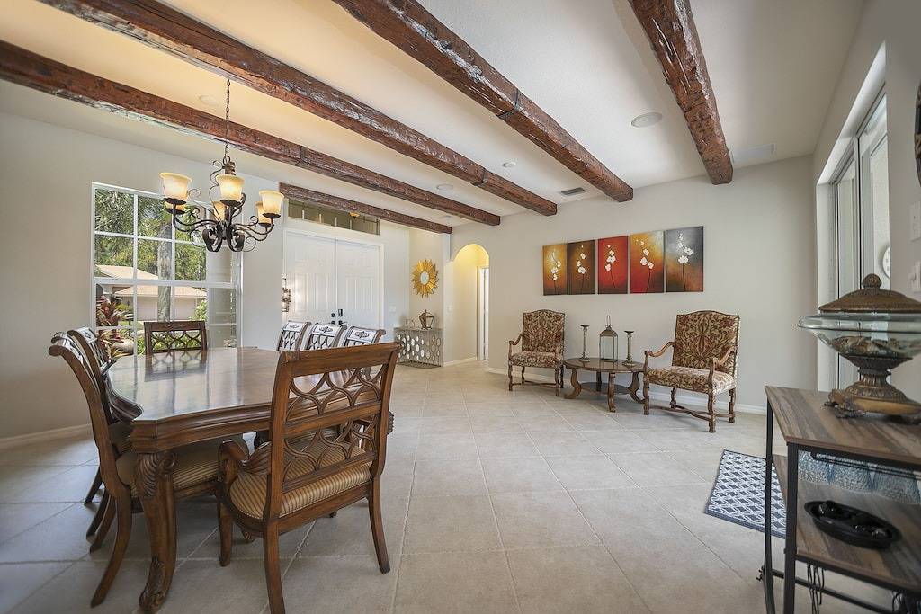 Naples newly furnished pool home with lake view in Southwest Florida