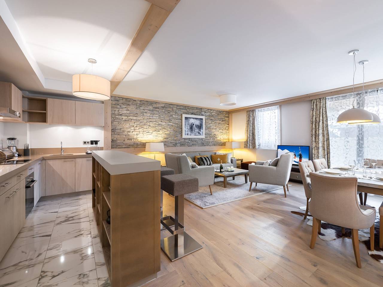 Ganze Wohnung, Gemütliches Zentrum-Apartment mit Fitnessbereich, nahe Pisten in Courchevel Village in Saint-Bon-Tarentaise, Les Trois Vallées
