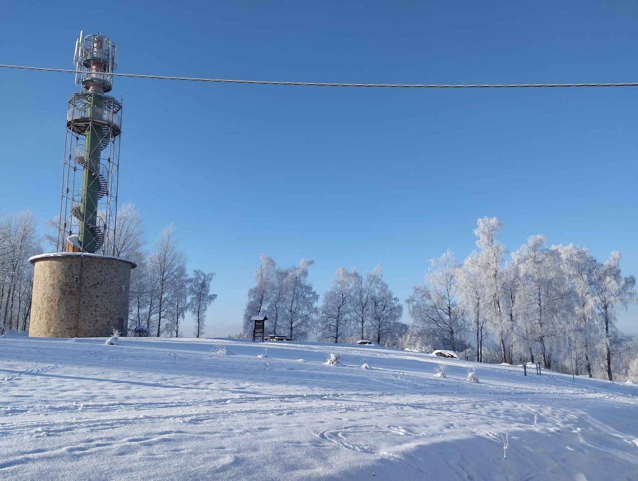 Hütte mit Blick auf das Isergebirge in Nová Ves nad Nisou, Region Liberec