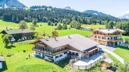 Ferienwohnung für 2 Personen, mit Garten und Ausblick sowie Sauna, kinderfreundlich in Fieberbrunn