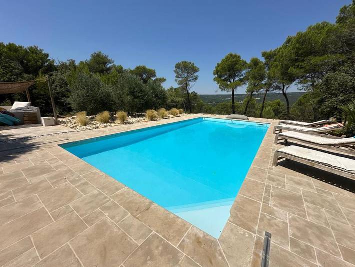 Maison de vacances pour 10 personnes, avec Terrasse et Jardin ainsi que Piscine et Vue à Murs