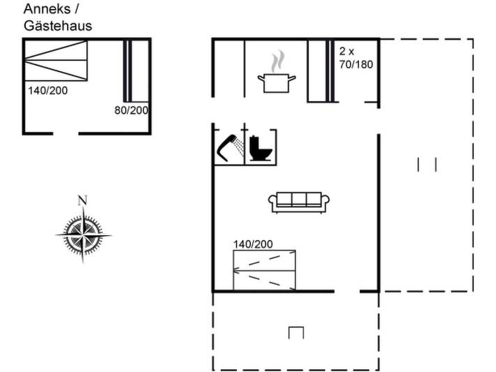 Ferienhaus mit Meerblick für 6 Personen, mit Pool und Terrasse auf Falster - 2