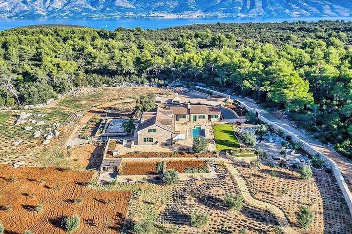 Villa pour 12 personnes, avec piscine ainsi que jardin et balcon, animaux acceptés à Stari Grad - 4