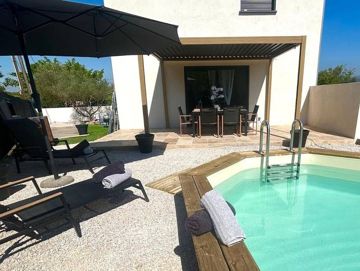 Maison de vacances pour 6 personnes, avec Terrasse et Piscine à Aniane