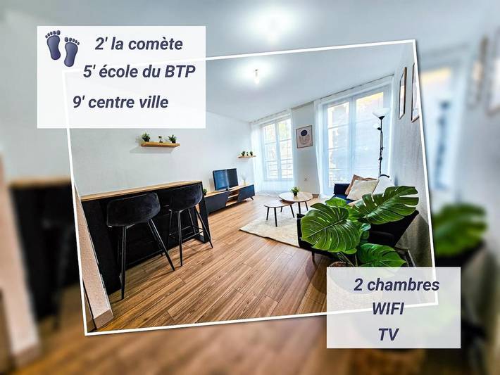 Gîte pour 4 personnes, avec balcon dans La Comete Le Panassa